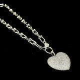 Luxe Heart Pave Necklace