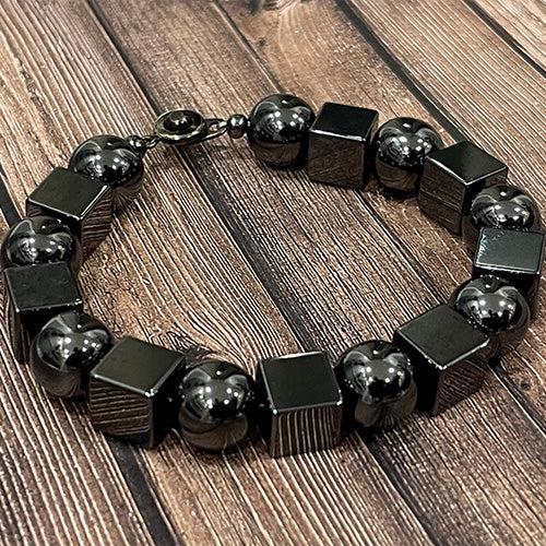 Hematite Square Round Bracelet