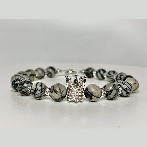 Vein Jasper Crown Bracelet