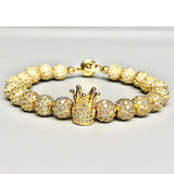 Gold CZ Crown Bracelet