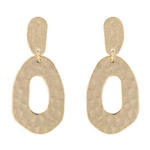 Hammered Gold Drops 1.75"