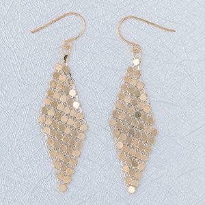 Gold Mesh Earring
