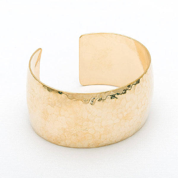 Hammered Gold Cuff Bangle
