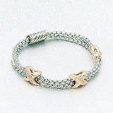 Kisses Two Toned Bracelet