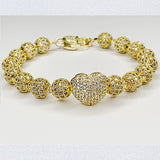 "Brilliant Love" Heart Bracelet
