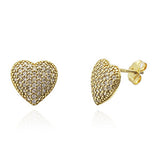 Brilliant Love Puff Heart Stud
