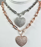 Puff Heart U Link Necklace