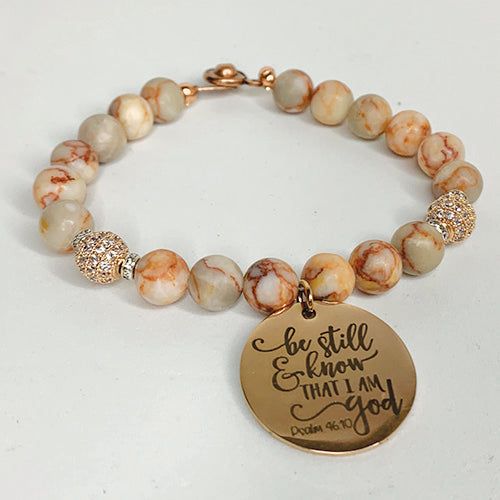 Red Veined Jasper "Be Still..."