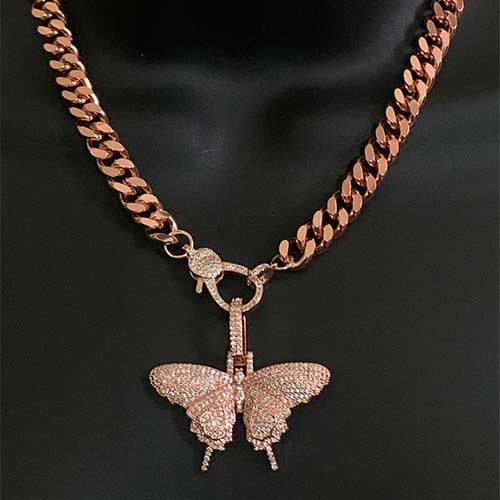 Rose Gold Butterfly Necklace