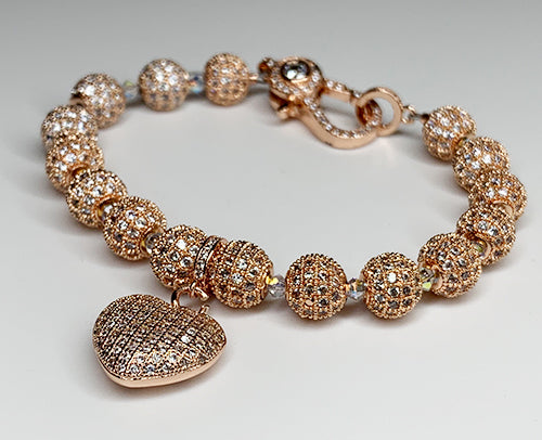 Brilliant Love Heart Charm Bracelet