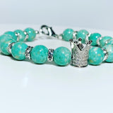 Teal Jasper Crown Bracelet