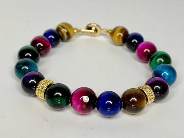 Multi-Color Tiger Eye Bracelet